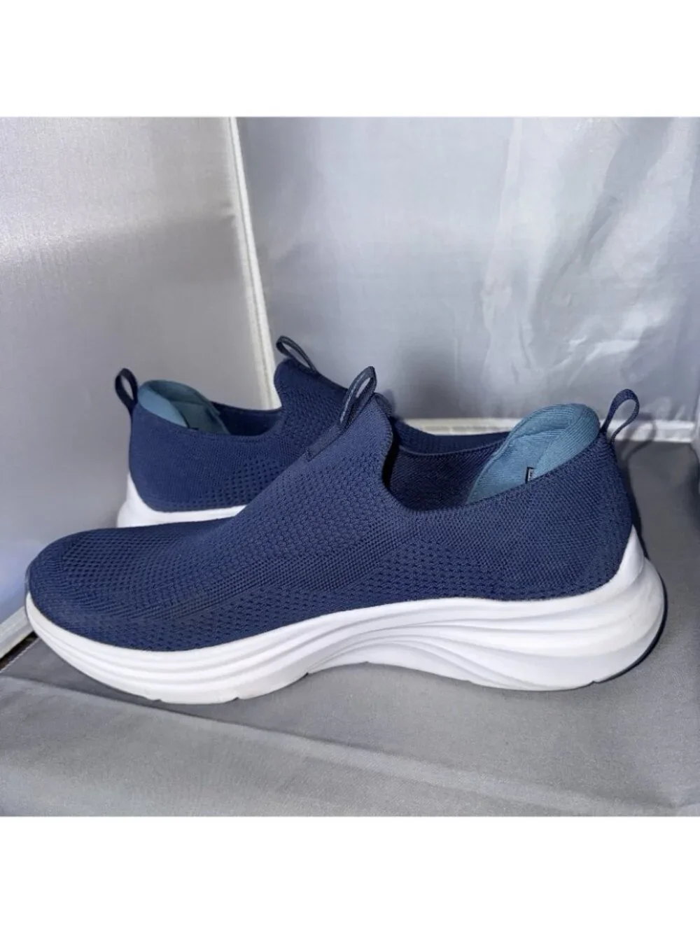 Skechers Vapor Foam - Fresh Trend Men's Slip-On Shoes Navy Size 13 - Picture 3 of 9